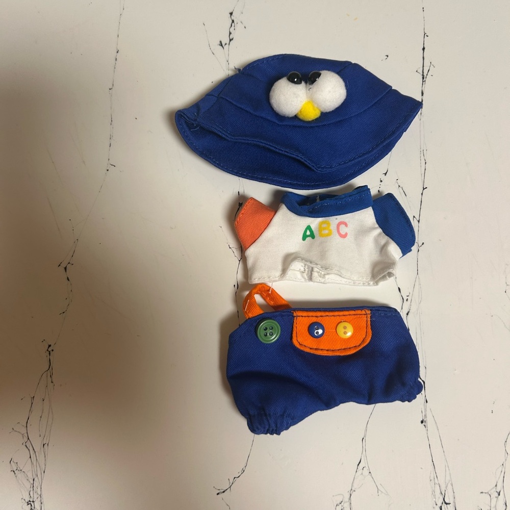 Labubu ABC Themed Hat and Outfit Set - Blue and Orange